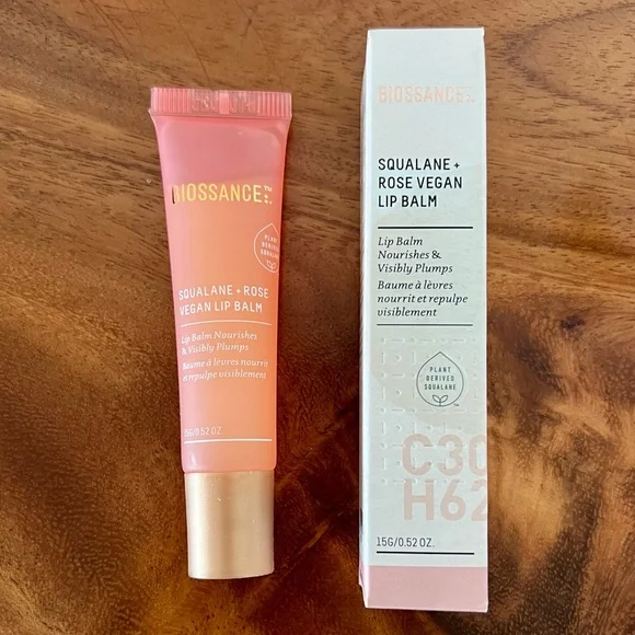 Biossance Squalane + Rose Lip Balm & Squalane Antioxidant Cleansing Oil set - Picture 2 of 8